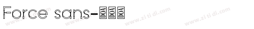 Force sans字体转换